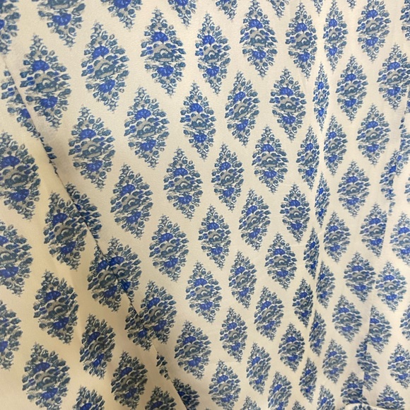 Madewell Skyscape Dress in Diamond Floral Paisley Pattern Drop Waist - Picture 7 of 8